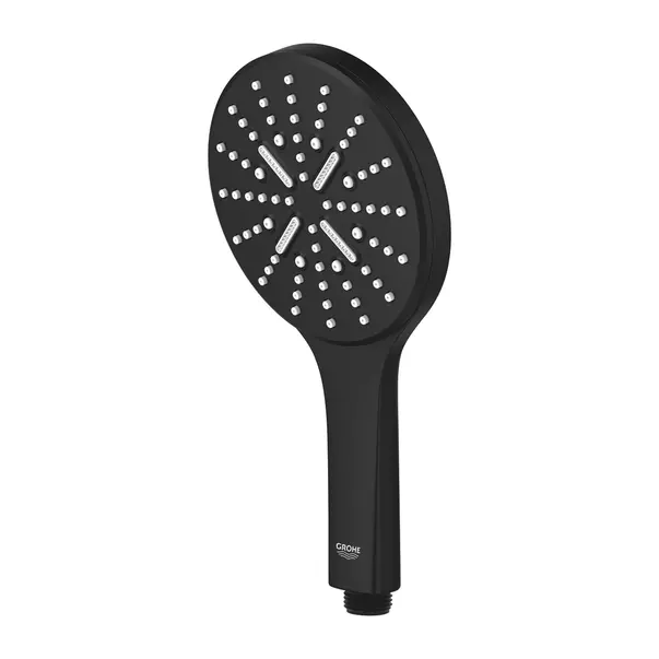 Para de dus Grohe Rainshower 130 SmartActive negru mat 3 tipuri de jet — imaginea 4