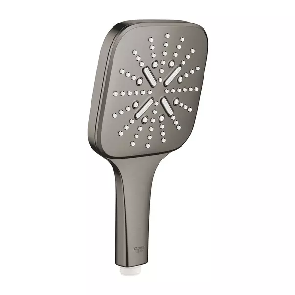 Para de dus Grohe Rainshower SmartActive 130 Cube 3 functii antracit periat Hard Graphite — imaginea 4