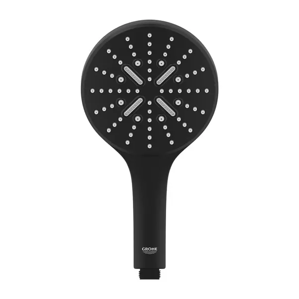 Para de dus Grohe Rainshower 130 SmartActive negru mat 3 tipuri de jet — imaginea 6