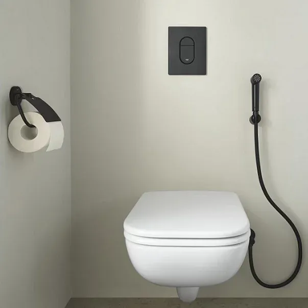 Dus igienic Grohe Tempesta F Trigger 1 functie negru mat — imaginea 2