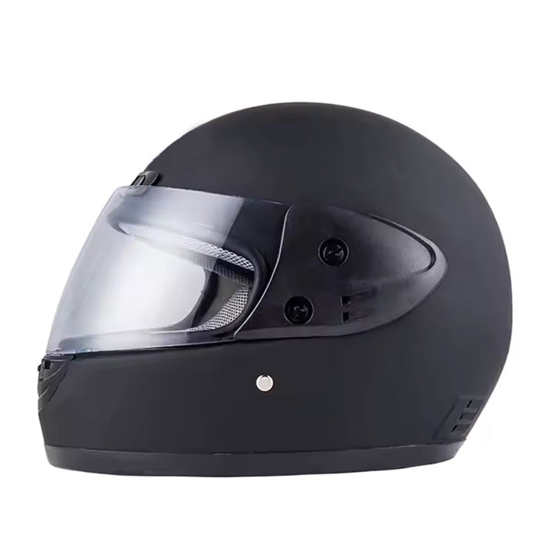 Casca moto/scuter Full face unisex, cu viziera, FIXATO, marime universala 58-62cm, neagra - imagine 2