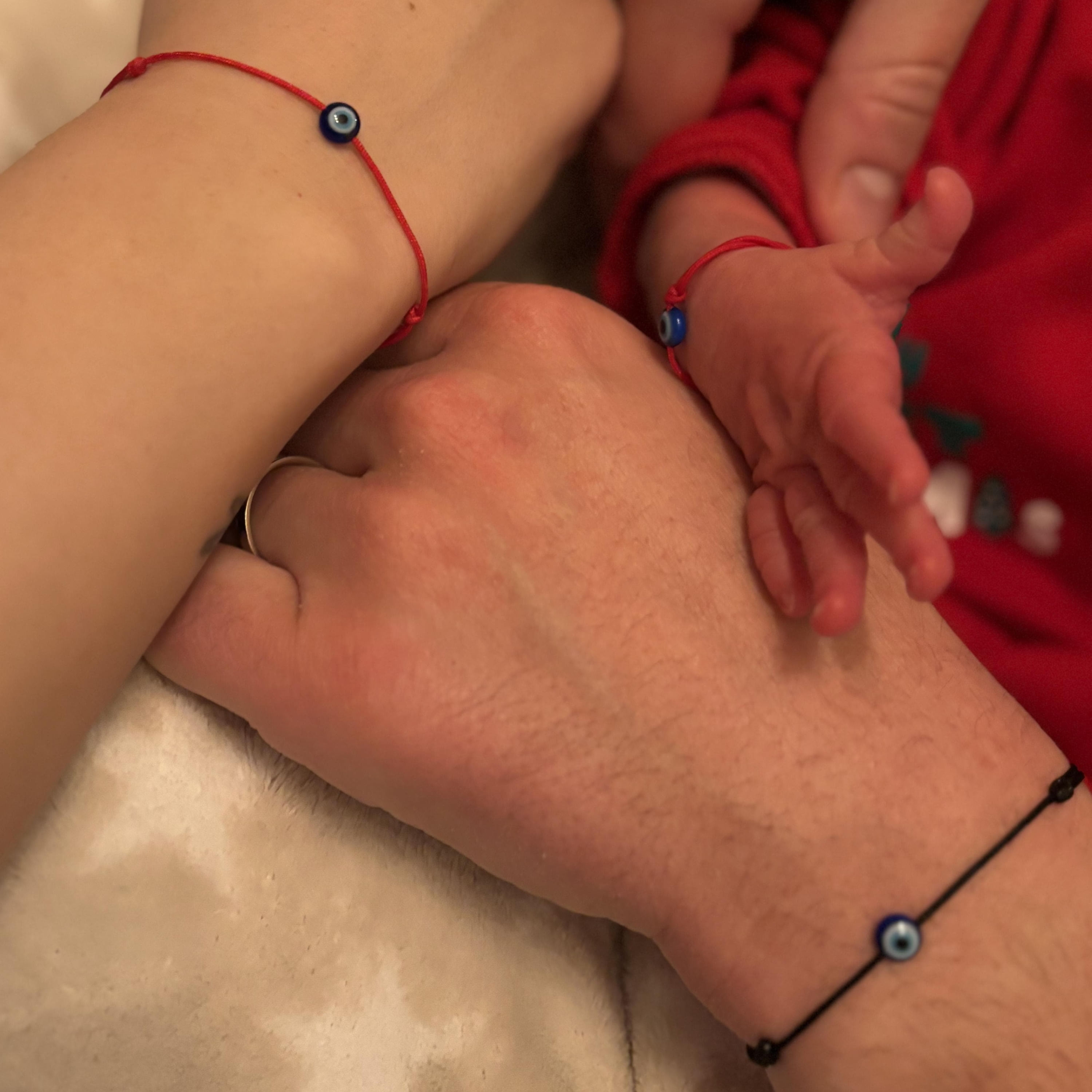 Bratara cu ochi de deochi plat, adult, Wild bracelets, reglabila din snur negru de matase - imagine 2