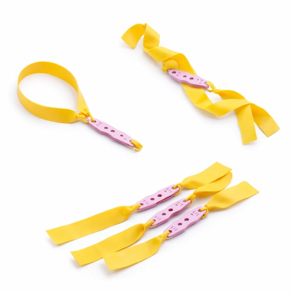 Set 10 benzi de schimb pentru prastie, DEPOX®, cauciuc plat premium, galben,0.5 mm - imagine 3