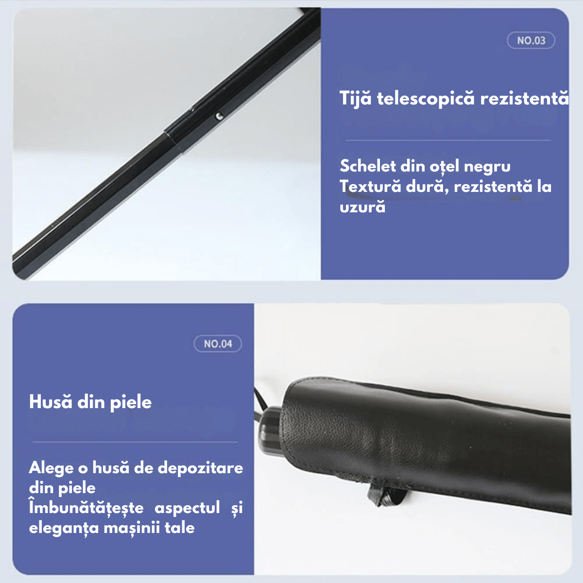 Parasolar Auto tip Umbrela Retractabila, Protectie Solara UV pentru parbriz masina, Pliabila si Usor de Utilizat,Cu Husa