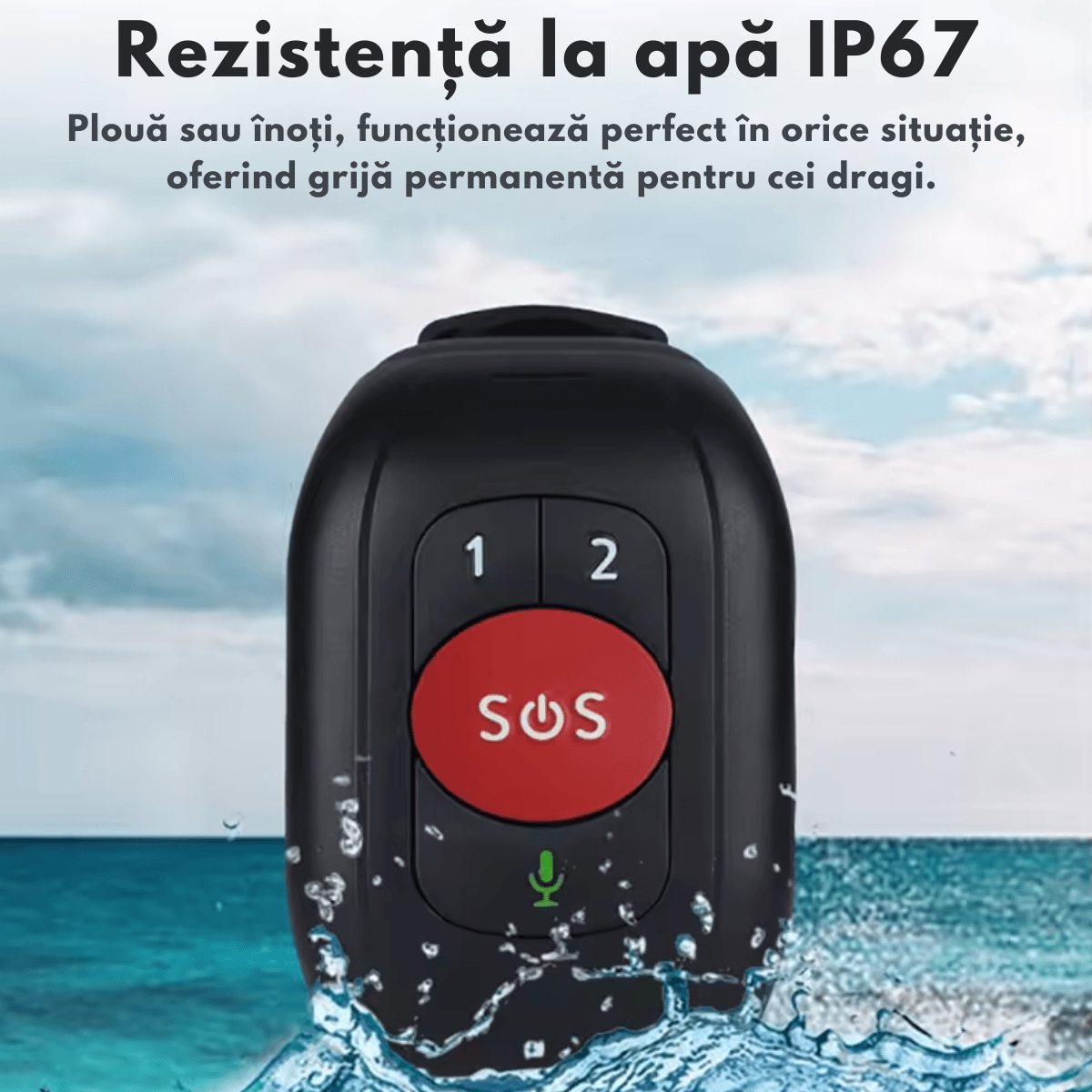 Bratara inteligenta 4G cu buton de panica pentru varstnici, Ceas Smart GPS pentru seniori cu buton SOS, monitorizare - imagine 2