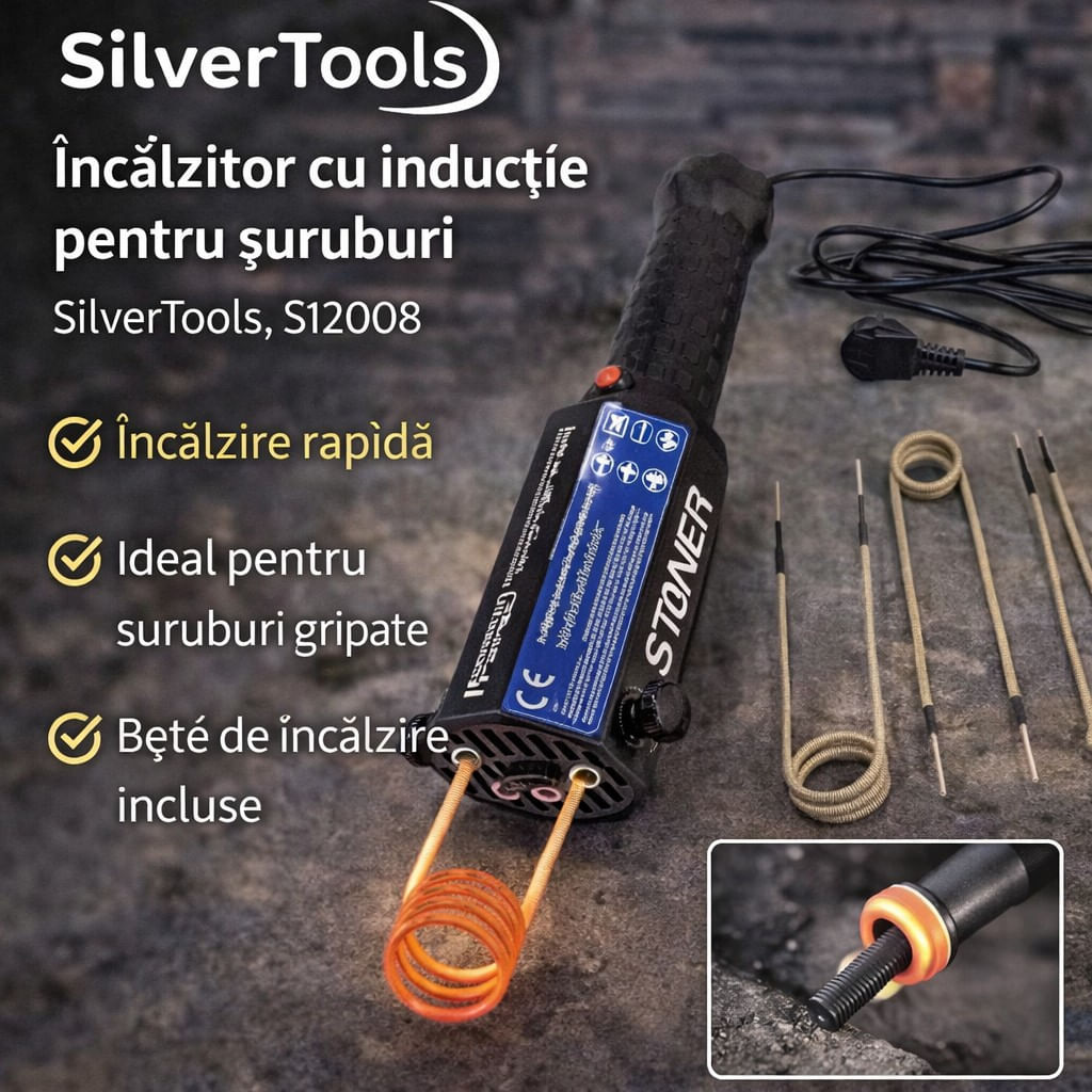 Incalzitor cu inductie pentru suruburi, SilverTools, S12008