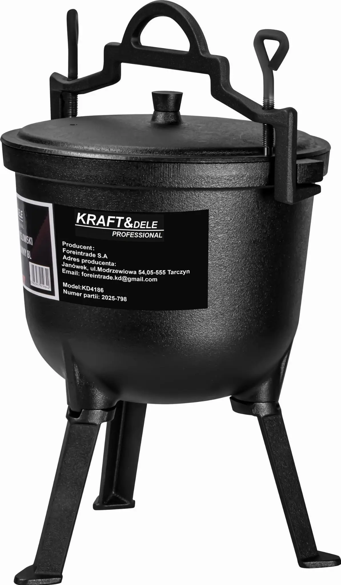 Cazan de vanatoare din fonta 8L, Kraft&Dele, KD4186