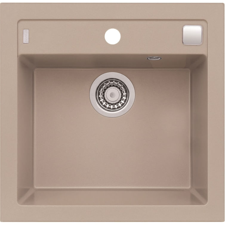 Chiuveta bucatarie Alveus Formic 20 A55 incastrabila, 520x510mm, adancime 200mm,material compozit, Bej melange — imaginea 2