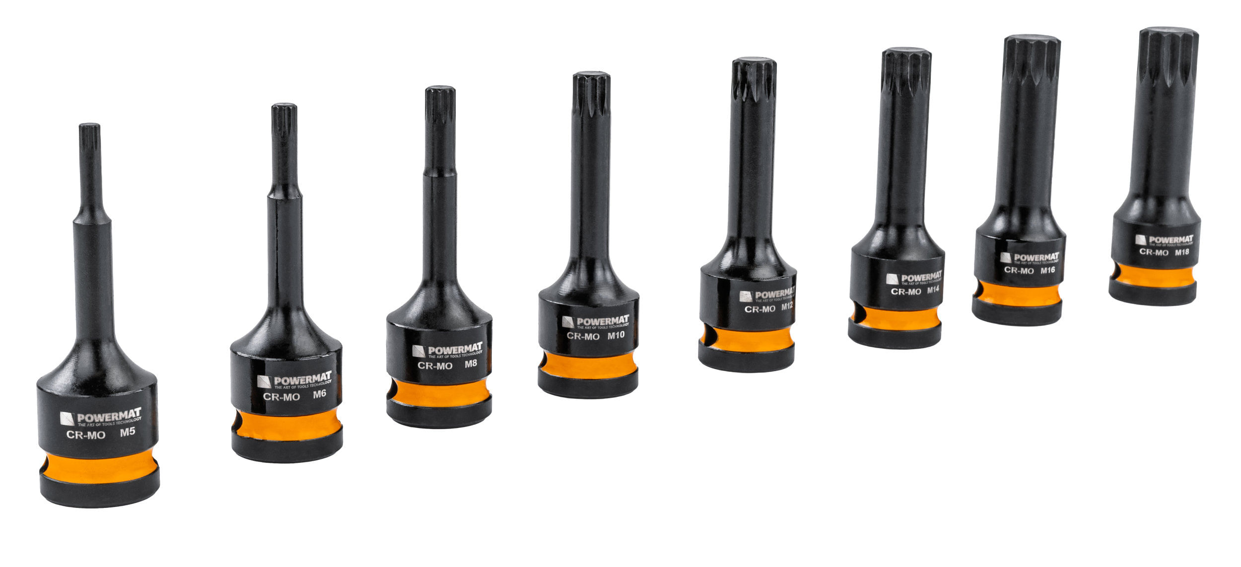 Set tubulare de impact cu caneluri, Powermat, 8 piese, 1/2", PM1384 — imaginea 6