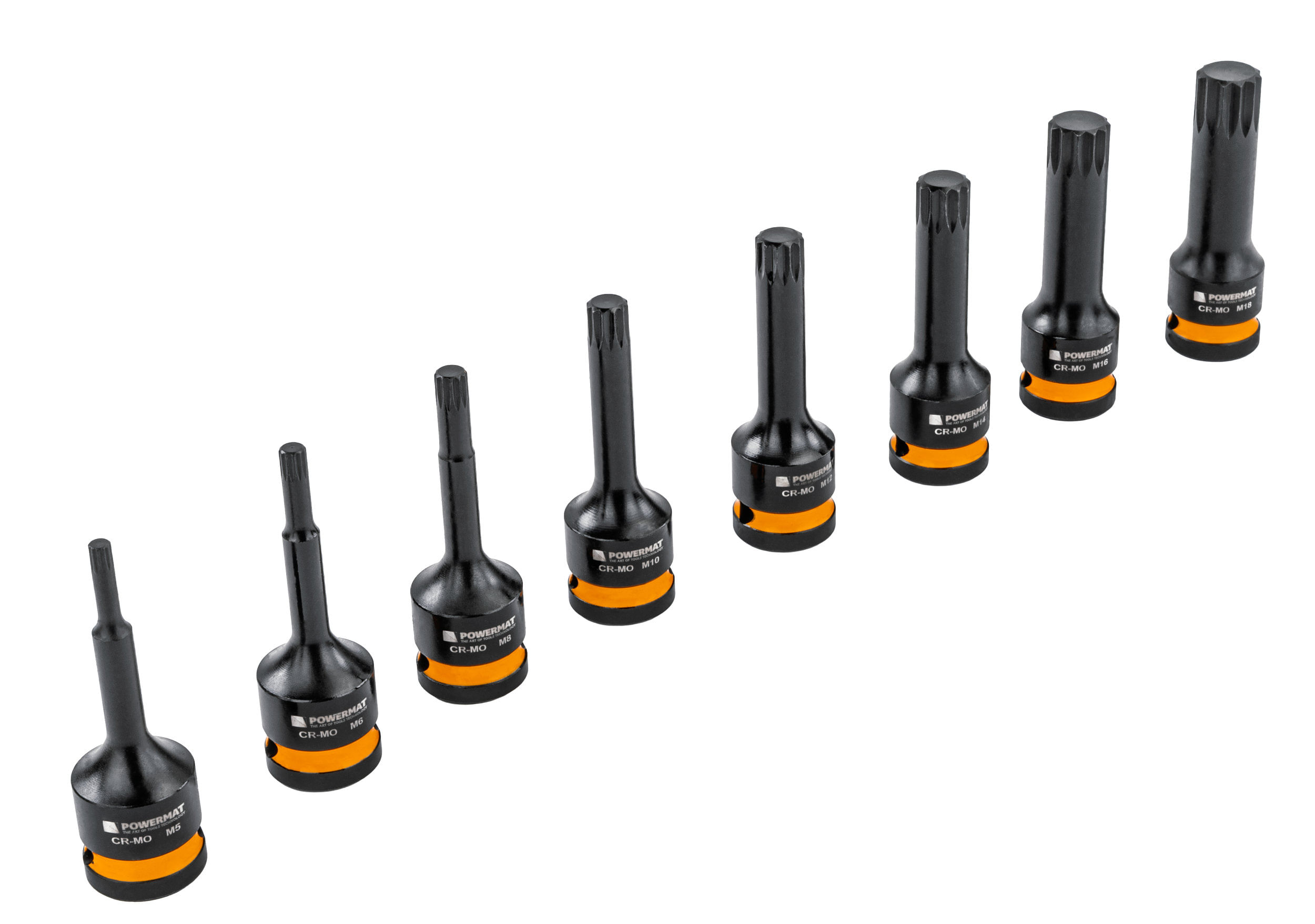 Set tubulare de impact cu caneluri, Powermat, 8 piese, 1/2", PM1384 — imaginea 11