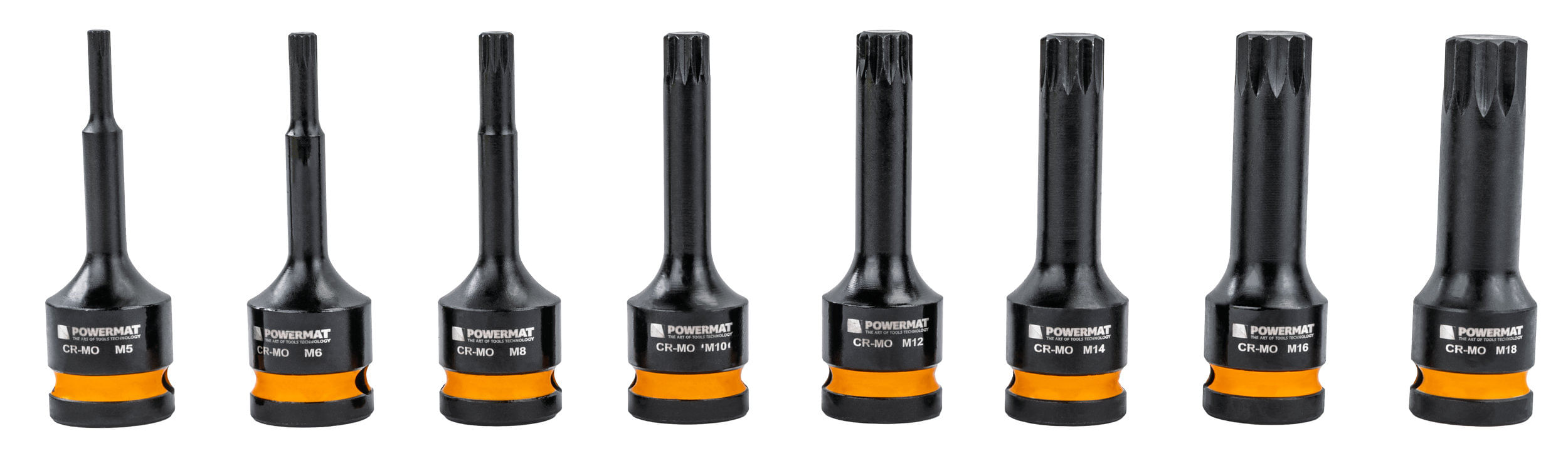 Set tubulare de impact cu caneluri, Powermat, 8 piese, 1/2", PM1384 — imaginea 12