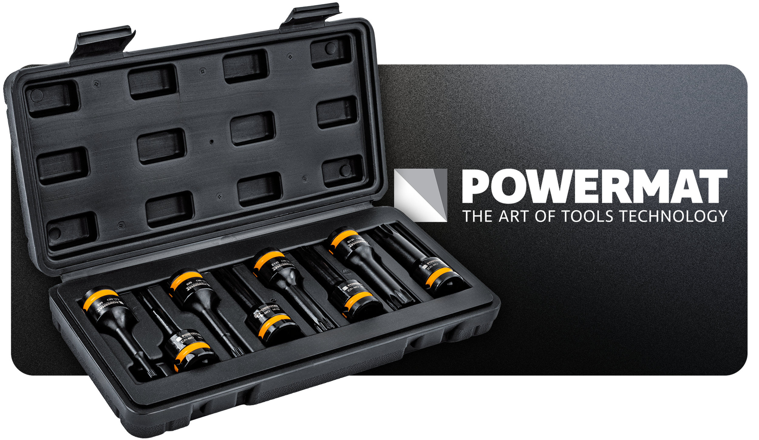 Set tubulare de impact cu caneluri, Powermat, 8 piese, 1/2", PM1384 — imaginea 15