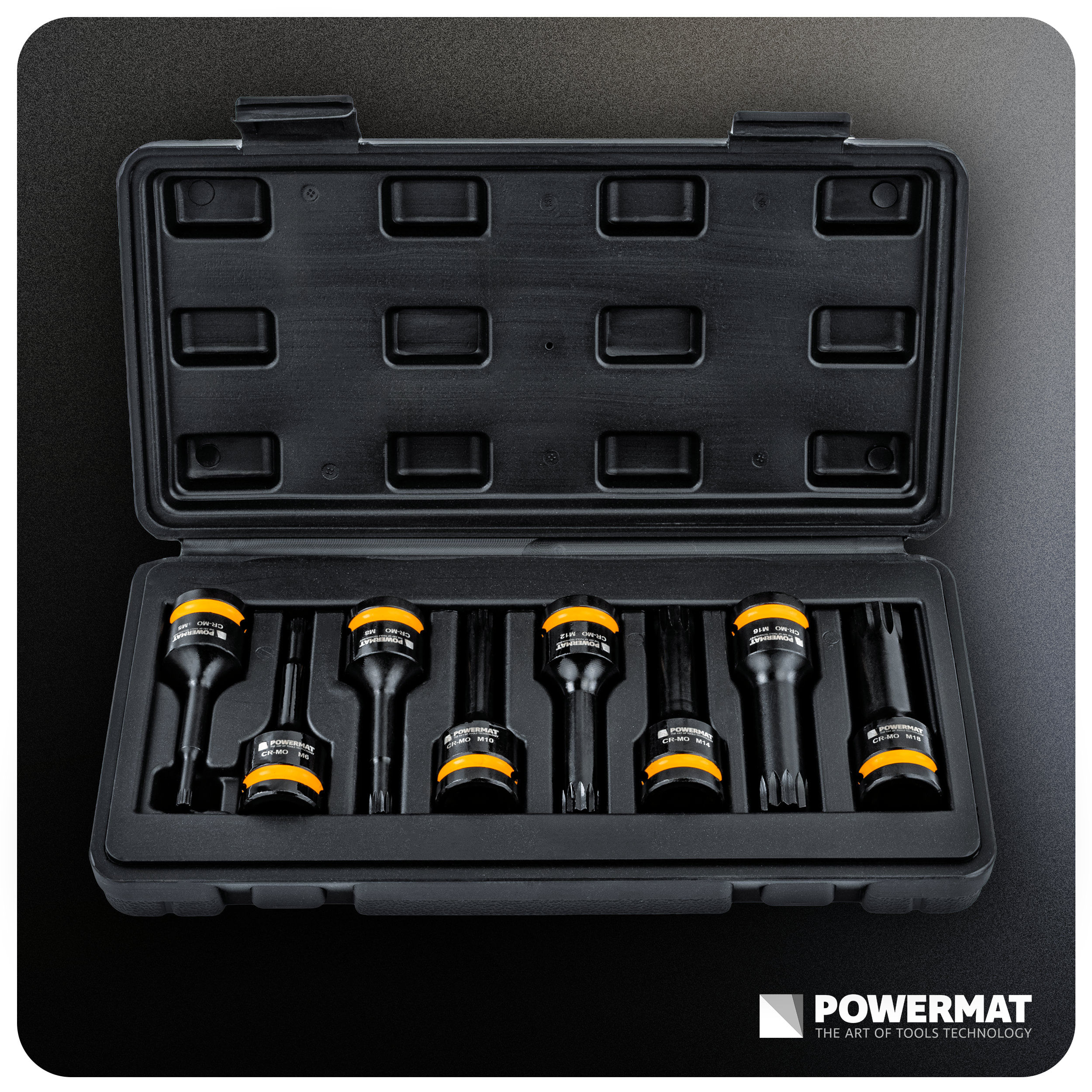 Set tubulare de impact cu caneluri, Powermat, 8 piese, 1/2", PM1384 — imaginea 27