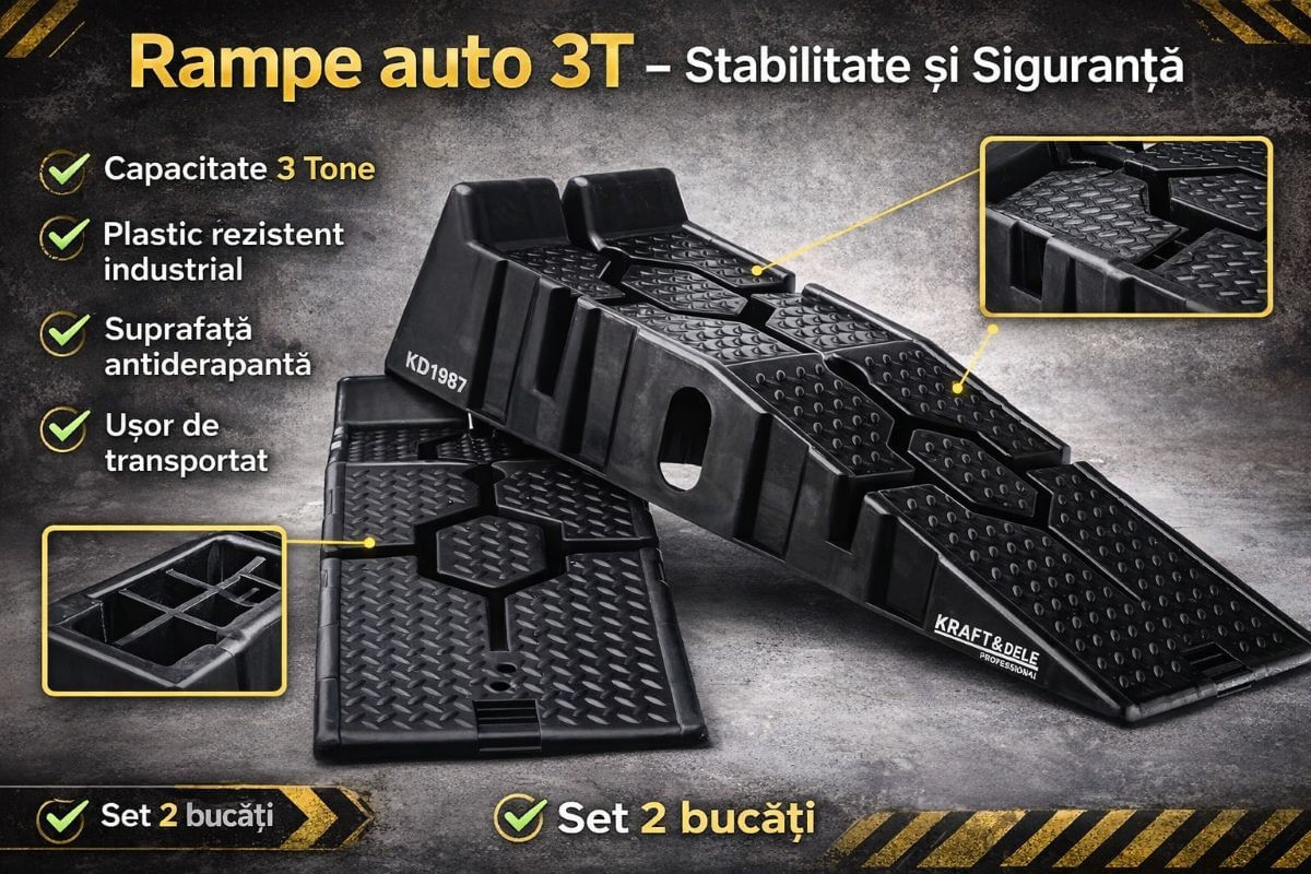 Set 2 rampe auto, Kraft&Dele, 3T, 900 x 320 x 220 mm, KD1987 - imagine 2