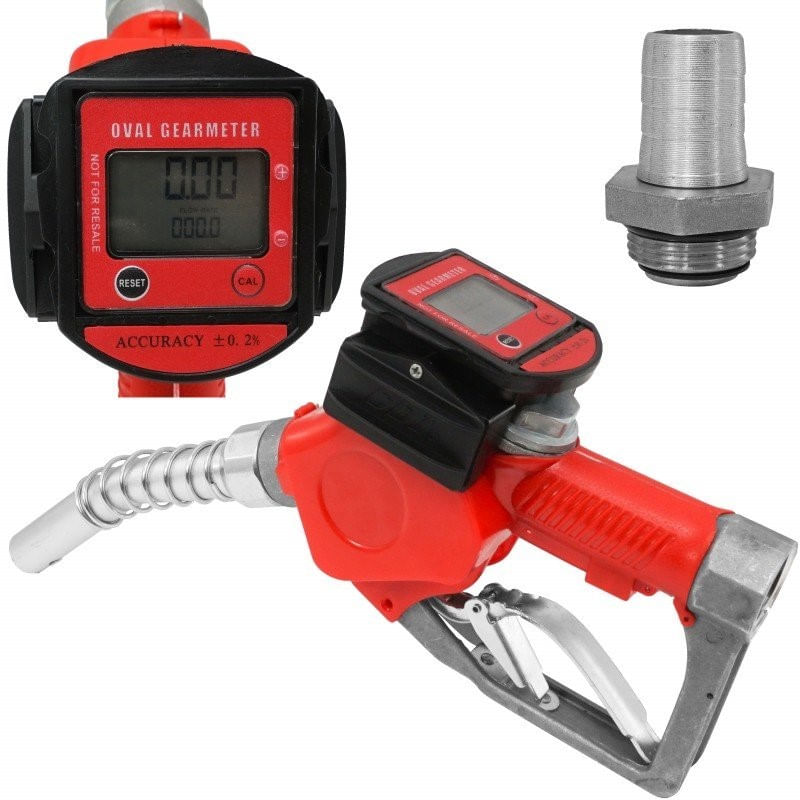 Pistol pentru alimentare combustibil, Verke V80207, 0-60 l/min, ecran LCD