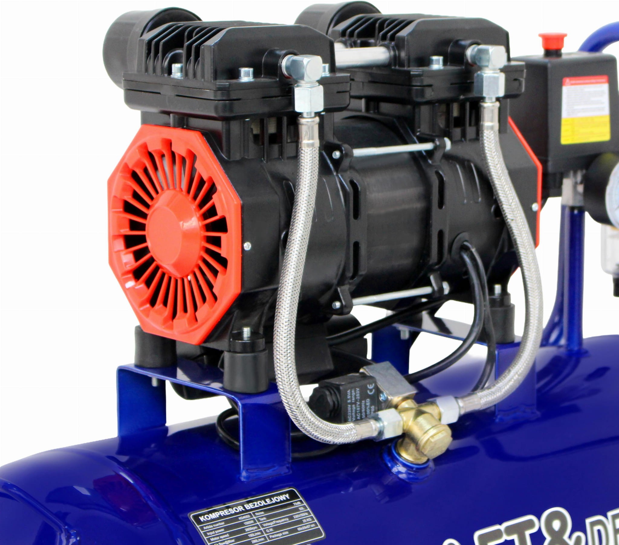 Compresor de aer fara ulei 50L, Kraft&Dele,290 l/min, 1500W, KD4052 — imaginea 5