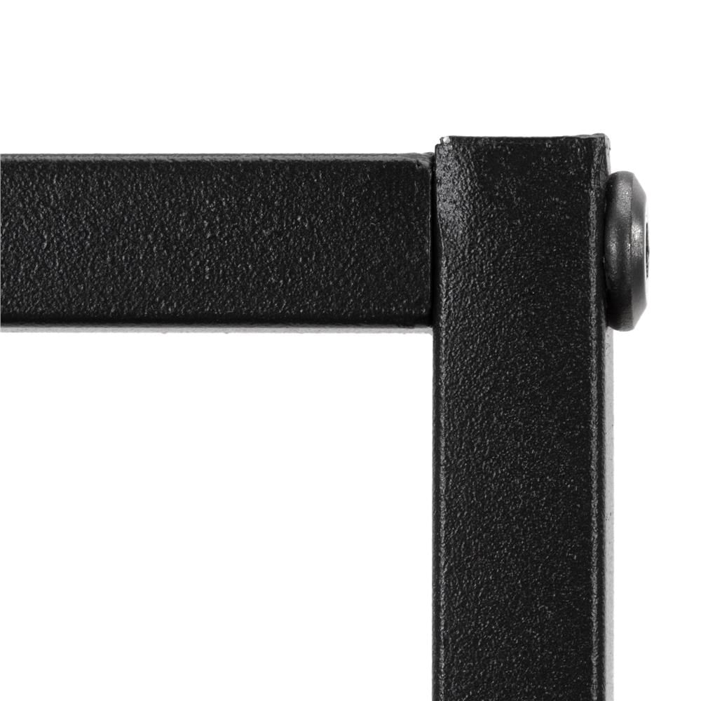 Raft de perete cu 3 polite din MDF si cadru metalic, 58x21x50 cm, negru — imaginea 7