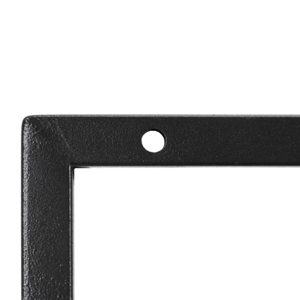 Raft de perete cu 3 polite din MDF si cadru metalic, 58x21x50 cm, negru — imaginea 10