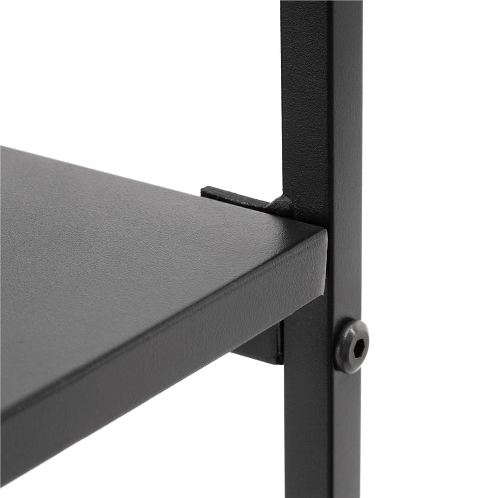 Raft de perete cu 3 polite din MDF si cadru metalic, 58x21x50 cm, negru — imaginea 15