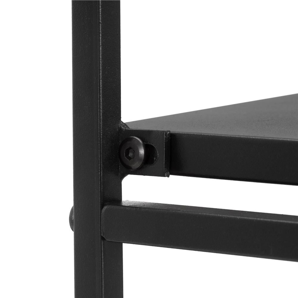 Raft de perete cu 3 polite din MDF si cadru metalic, 58x21x50 cm, negru — imaginea 16