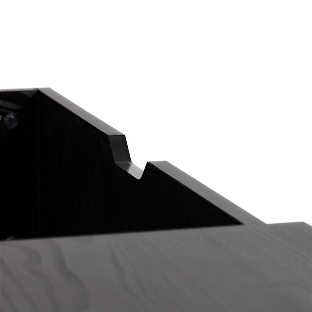 Masuta de cafea cu blat rabatabil si spatiu de depozitare, cadru metalic si PAL, 100x50x43 cm, negru — imaginea 11
