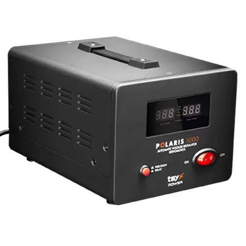 Regulator de tensiune cu servomotor, 1000VA, tensiune la intrare 150-260V, delay 6-180s AVR-POLARIS-1000VA