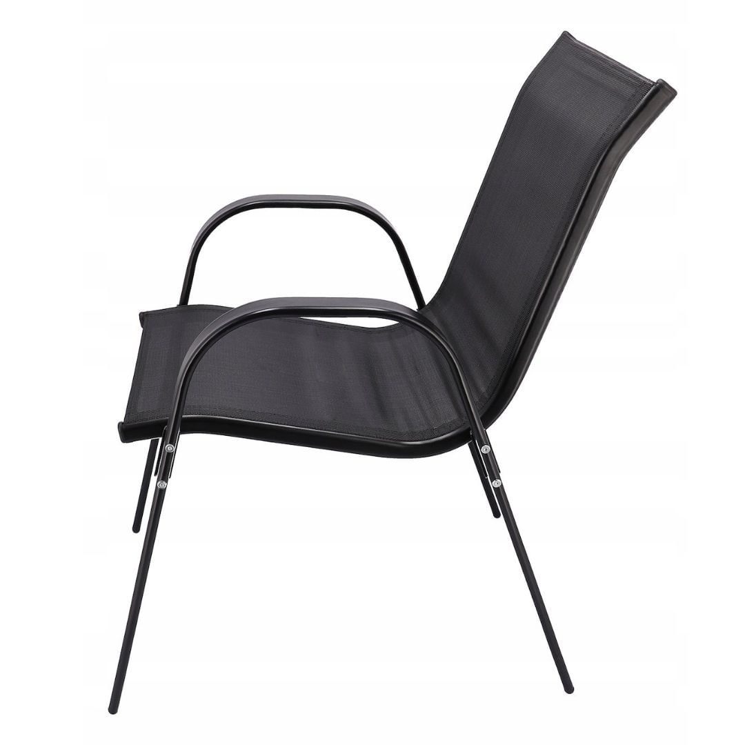 Set mobilier de gradina Jumi, model FIESTA, 2 fotolii suprapozabile si masuta de cafea — imaginea 3