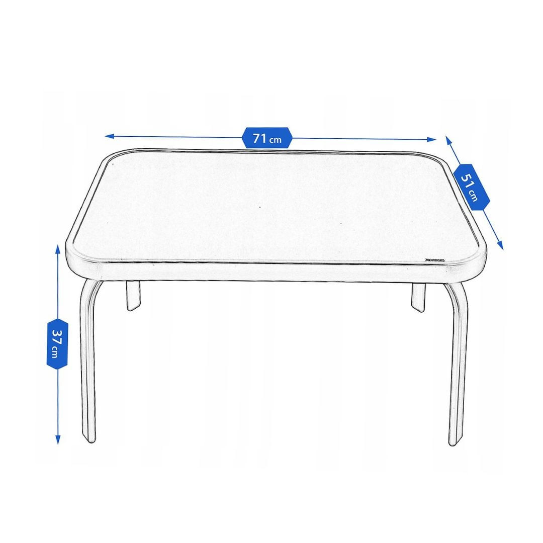Set mobilier de gradina Jumi, model FIESTA, 2 fotolii suprapozabile si masuta de cafea — imaginea 6