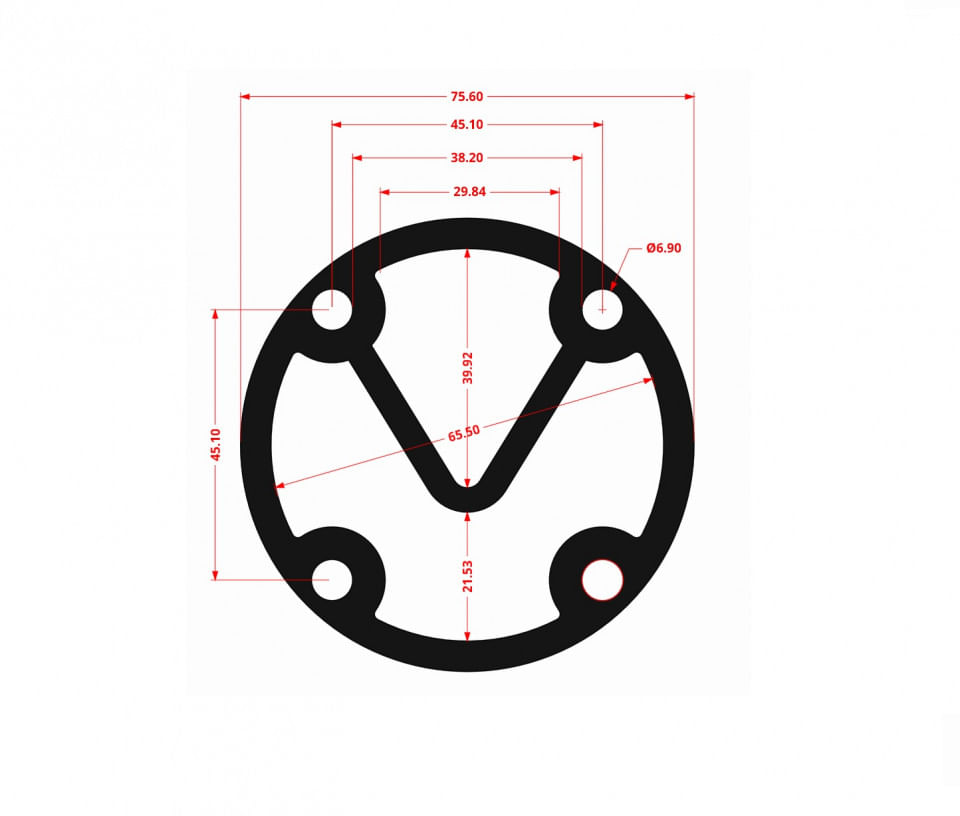 Garnituri set pentru cap compresor de aer 51mm CH087 Mod.10 (A) — imaginea 4