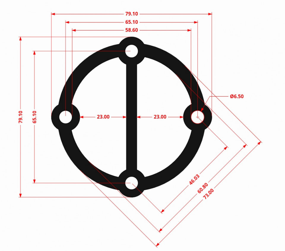 Garnituri set pentru cap compresor de aer 47-55mm CH092 Mod.15(F) — imaginea 4