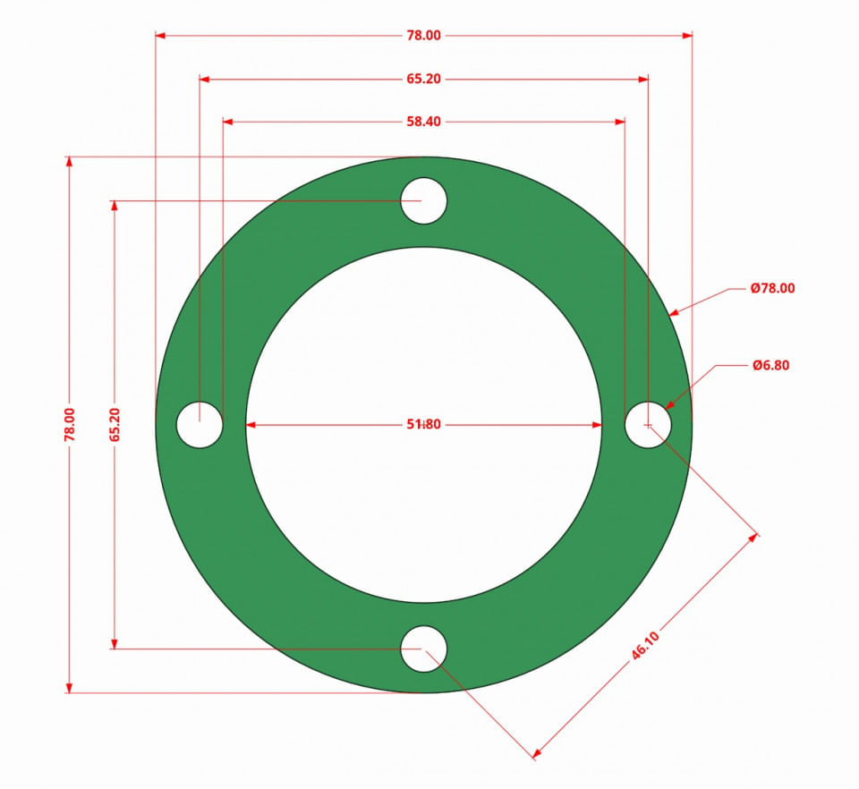 Garnituri set pentru cap compresor de aer 47-55mm CH092 Mod.15(F) — imaginea 6