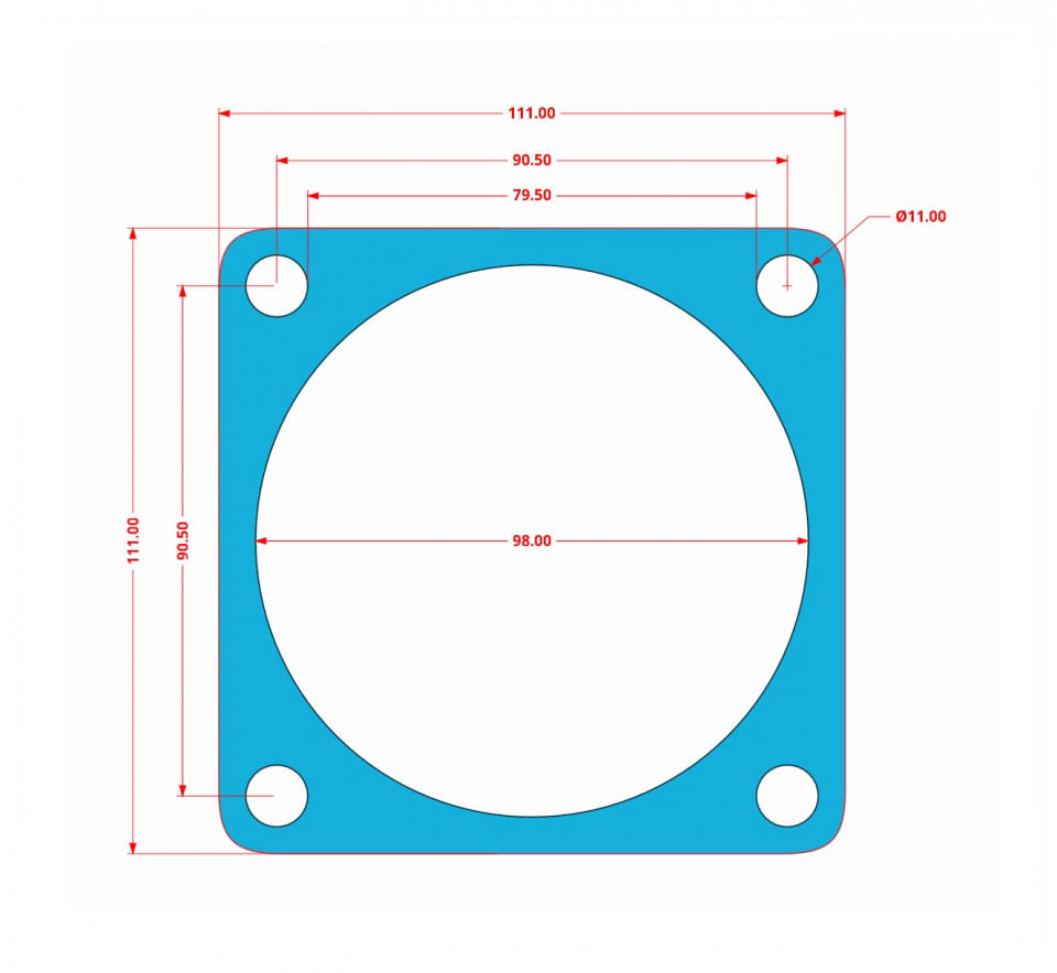 Garnituri set pentru cap compresor de aer V JC80mm 6 gauri CH085 Mod.8(P) — imaginea 4