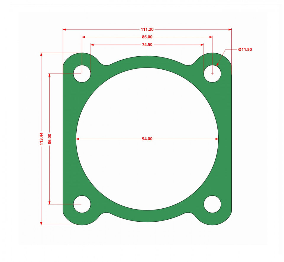 Garnituri set pentru cap compresor de aer V JC80mm 6 gauri CH085 Mod.8(P) — imaginea 6