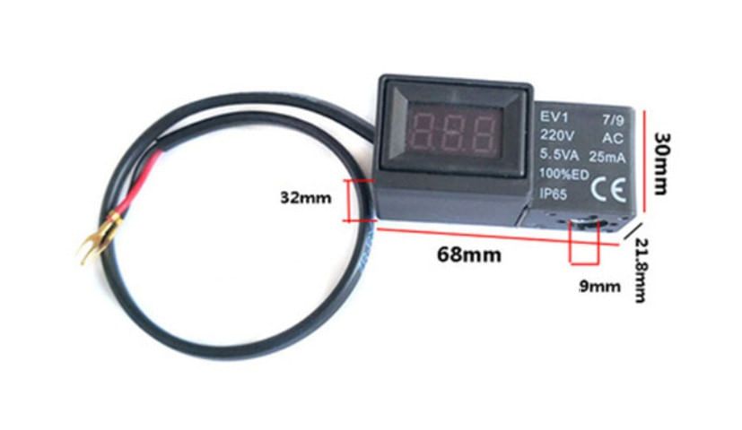 Bobina cu afisaj electronic pentru electrovalva universala 220V CH111 Mod.34 (L) — imaginea 2
