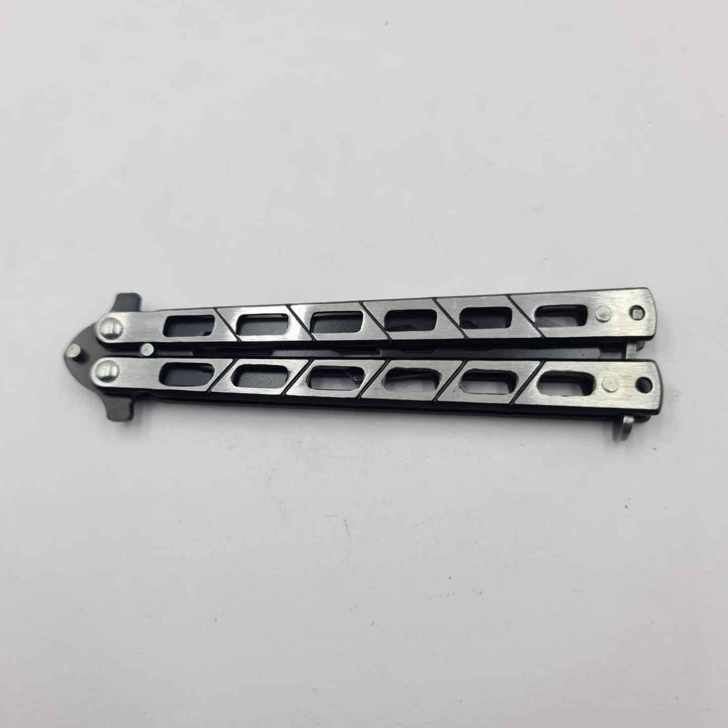 Cutit Fluture Pentru Antrenament, Desfacator Sticle, Chei Reglabile, Otel, Model Gauri, 23 cm, Argintiu