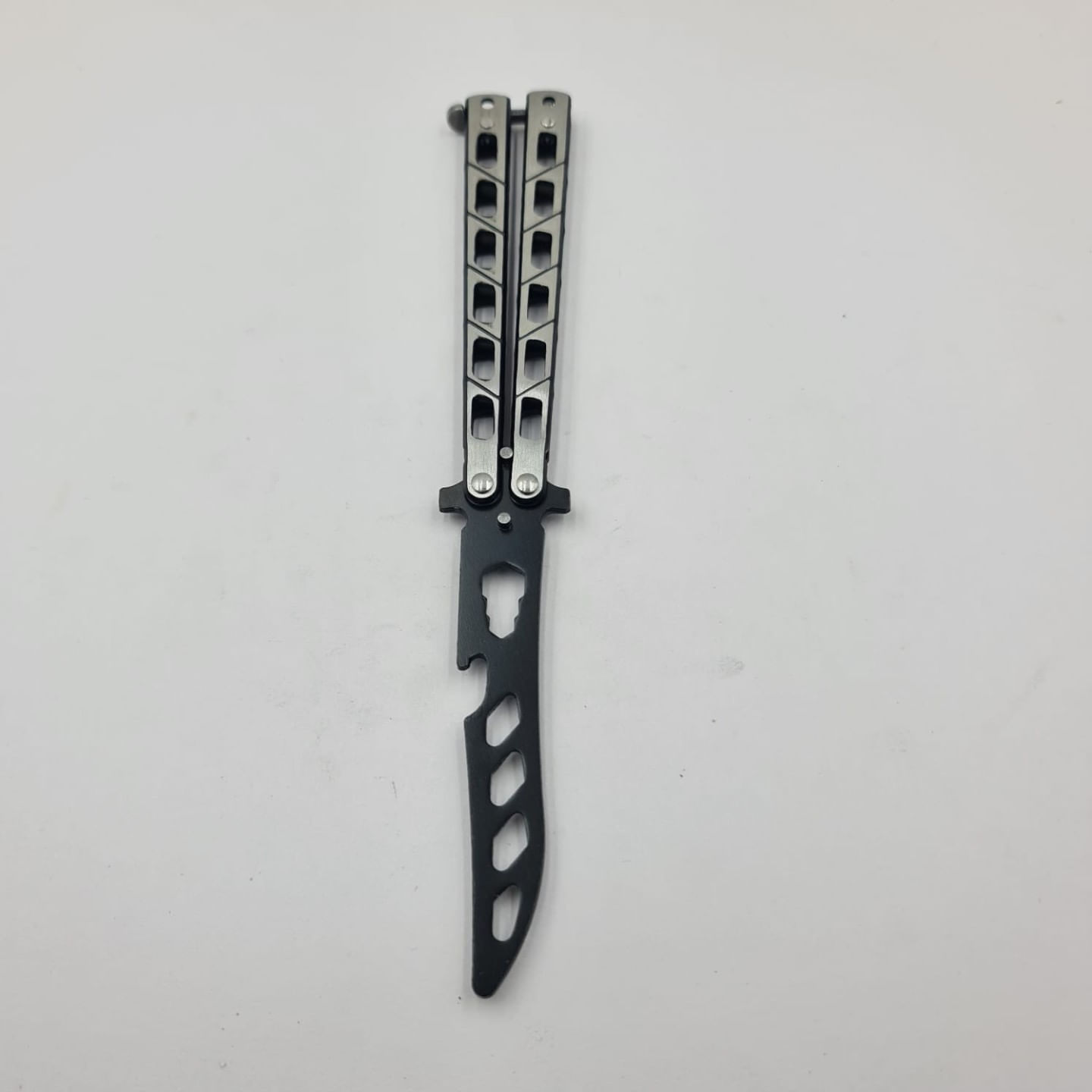 Cutit Fluture Pentru Antrenament, Desfacator Sticle, Chei Reglabile, Otel, Model Gauri, 23 cm, Argintiu - imagine 2