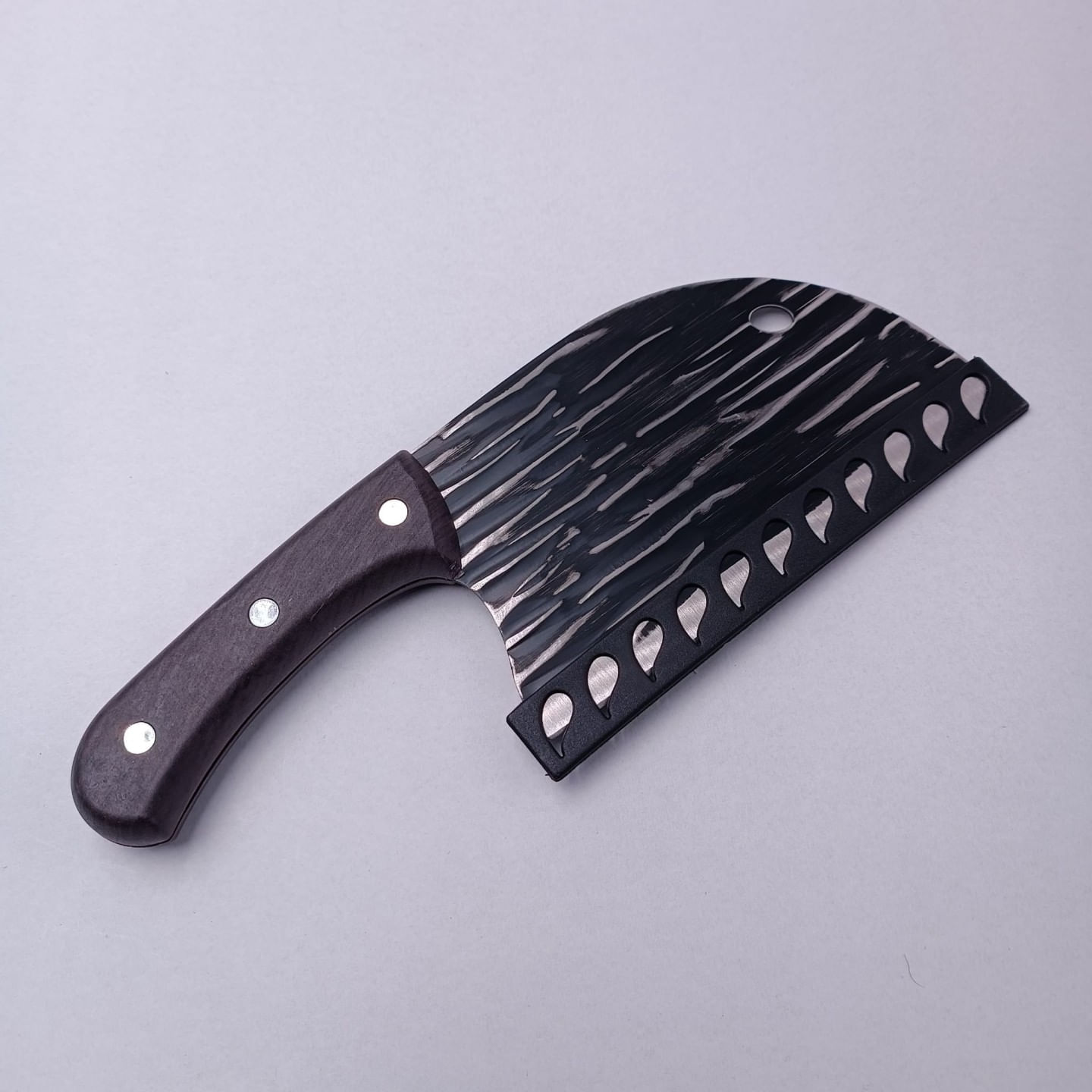 Cutit Tip Satar, Universal, Lama Forjata, Curbat, Maner Nituit, Protectie Lama, Agatatoare, 26 cm