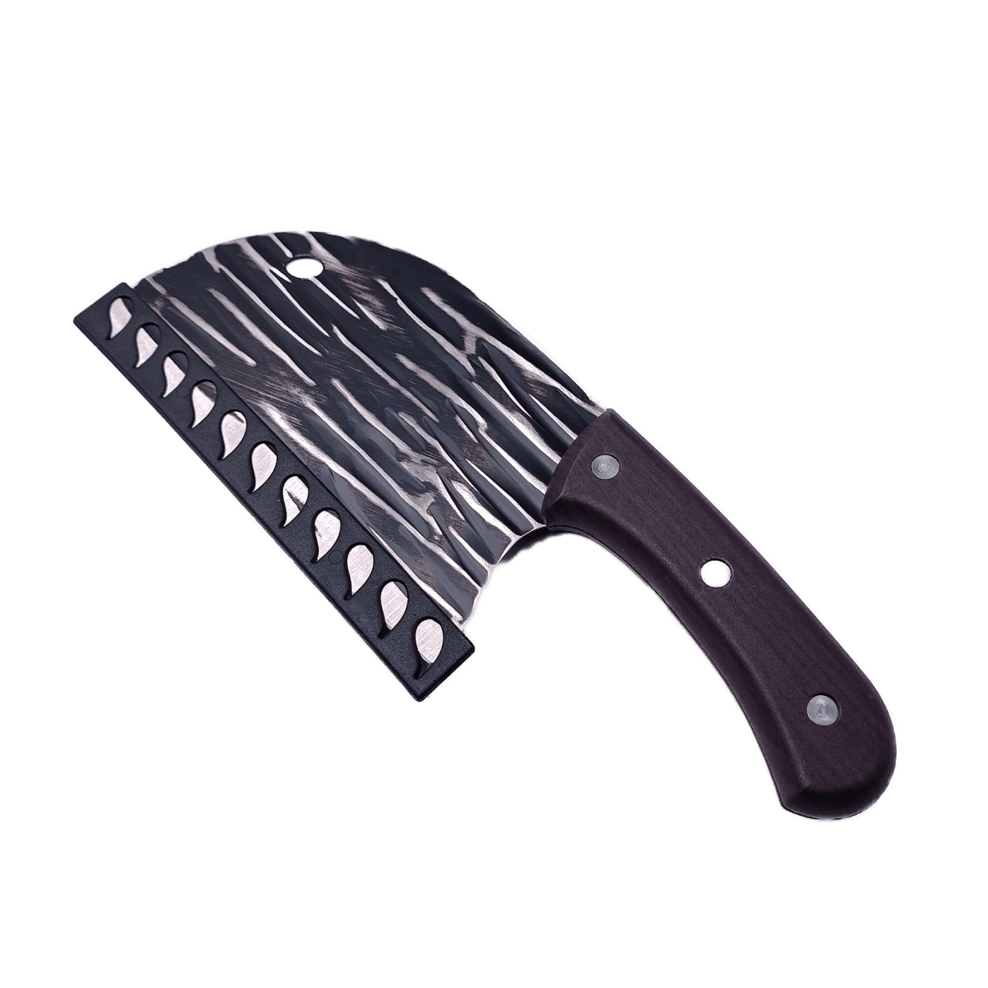 Cutit Tip Satar, Universal, Lama Forjata, Curbat, Maner Nituit, Protectie Lama, Agatatoare, 26 cm — imaginea 4