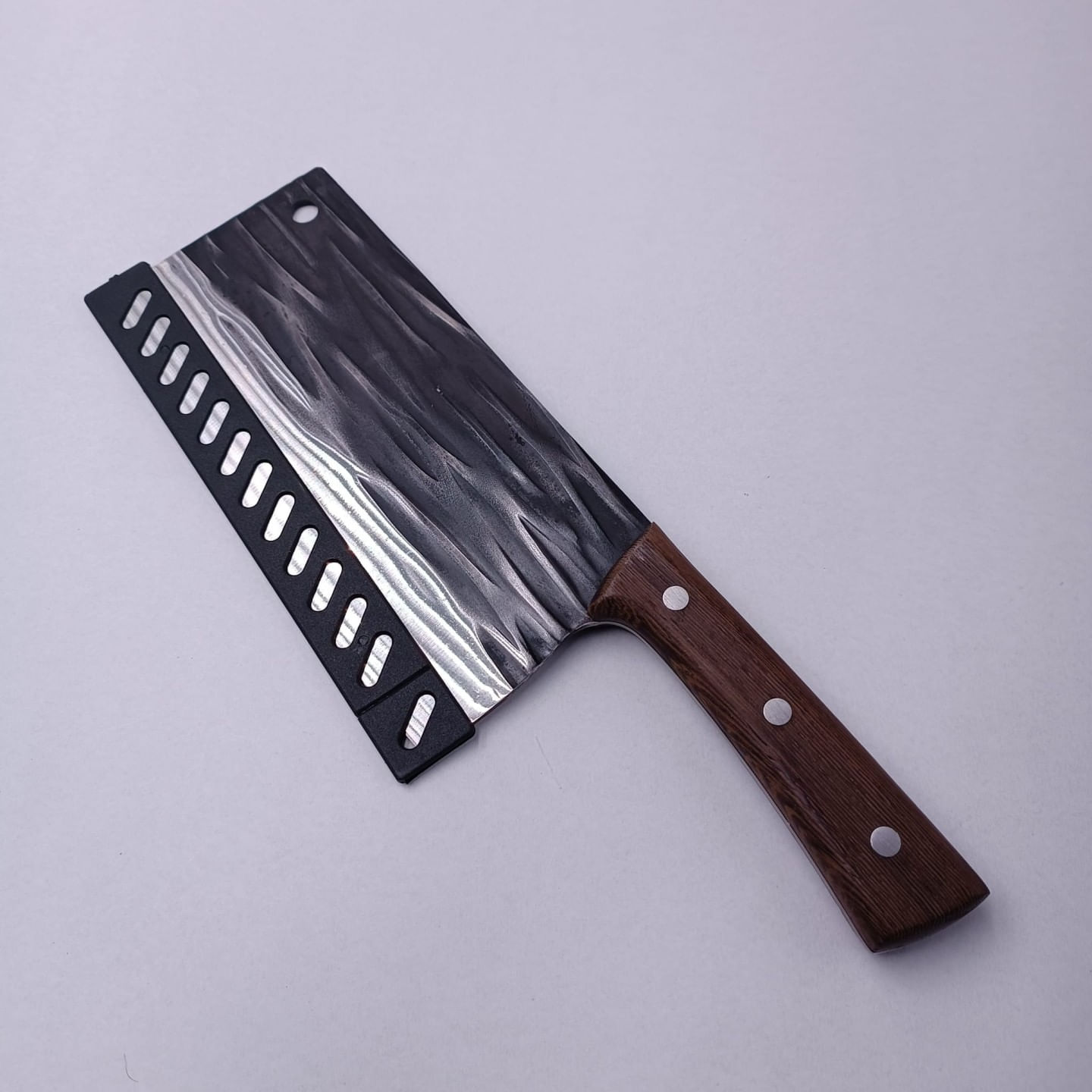 Cutit Tip Satar Pentru Transat si Feliat, Lama Forjata, Maner Nituit, Protectie Lama, Agatatoare, 31 cm — imaginea 6
