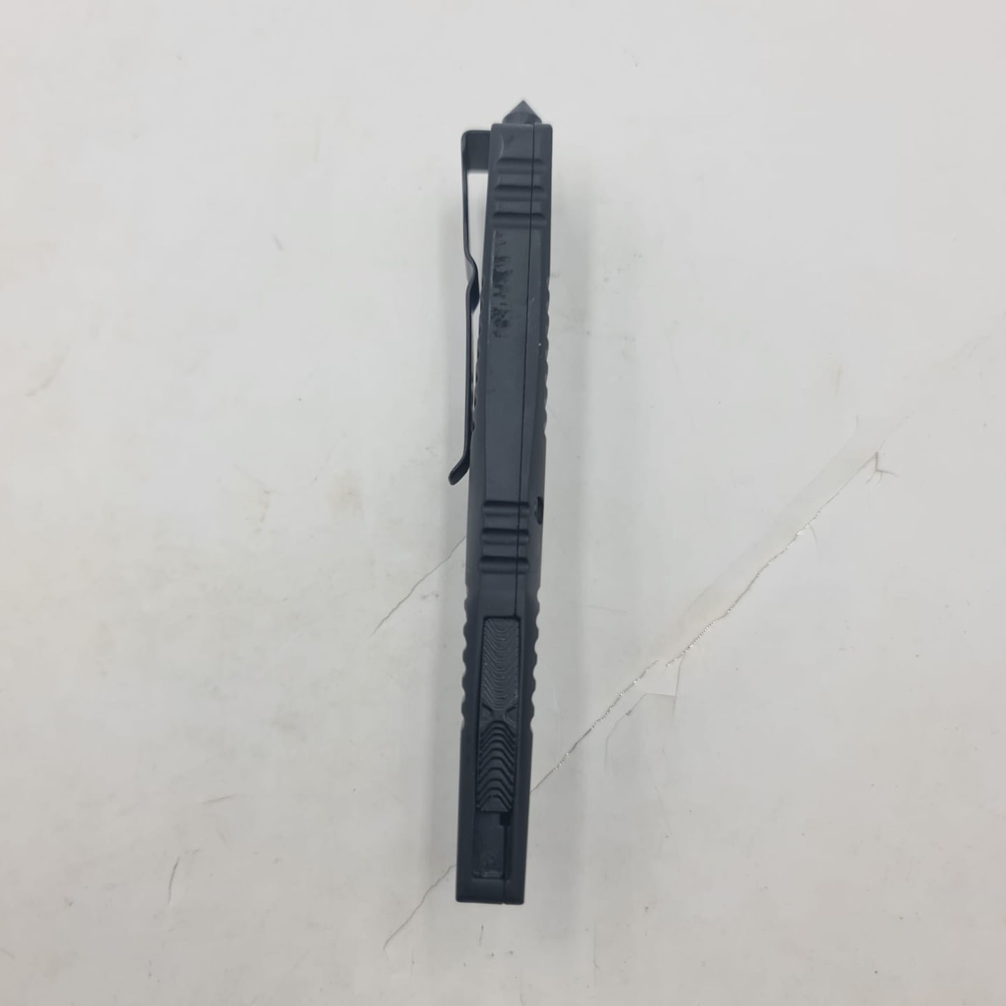 Cutit Automat pe Buton, Dispozitiv Spart Geam, Sistem Prindere Curea, Negru, Model Linii, 24 cm - imagine 2
