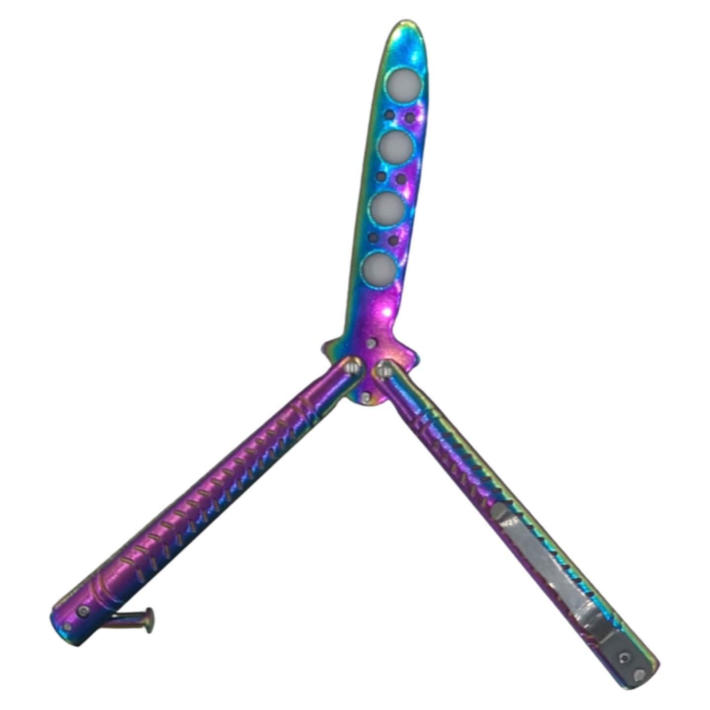 Cutit fluture Butterfly, Balisong 21.50cm, fade clasic, fara tais, de antrenament, sageata - imagine 2