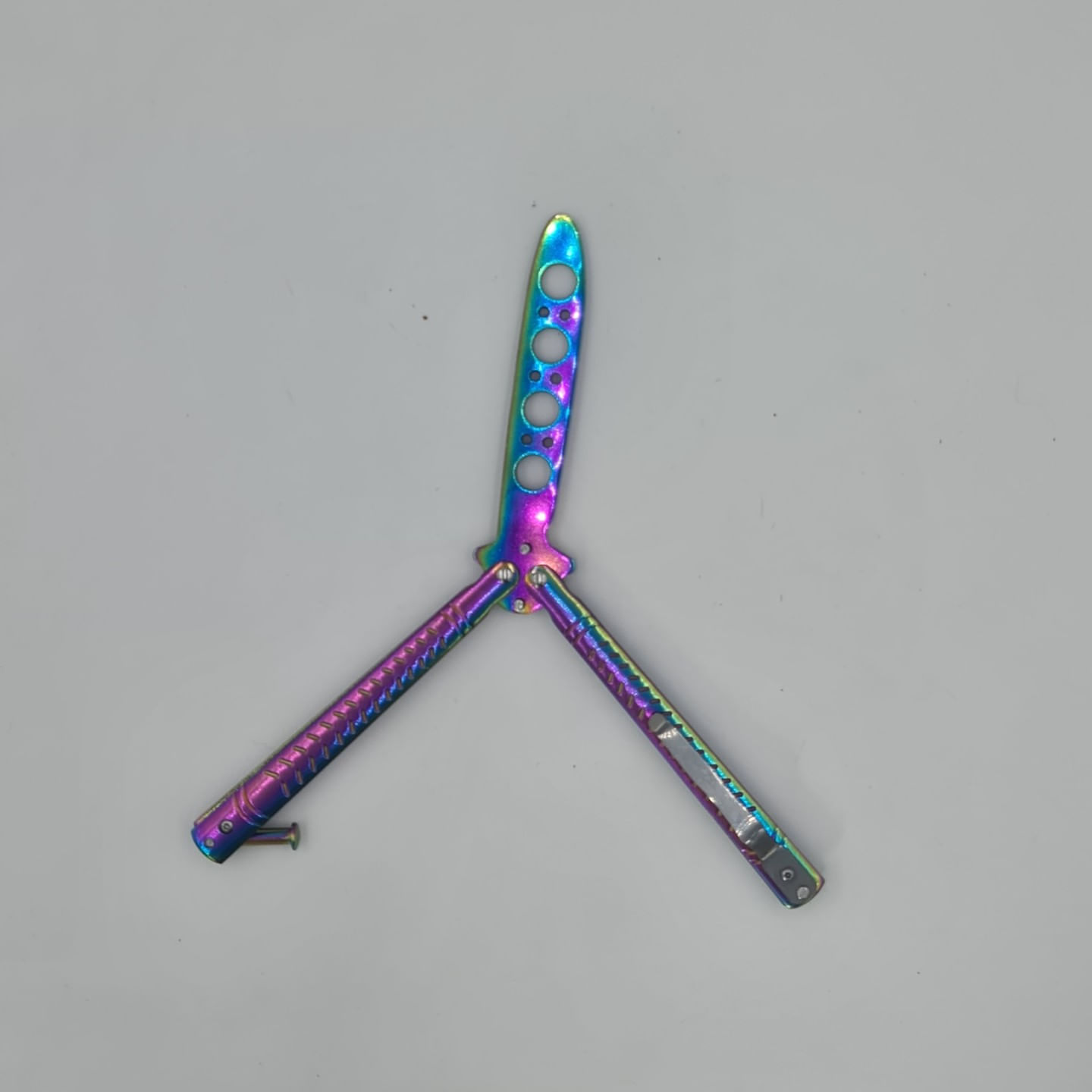 Cutit fluture Butterfly, Balisong 21.50cm, fade clasic, fara tais, de antrenament, sageata - imagine 3