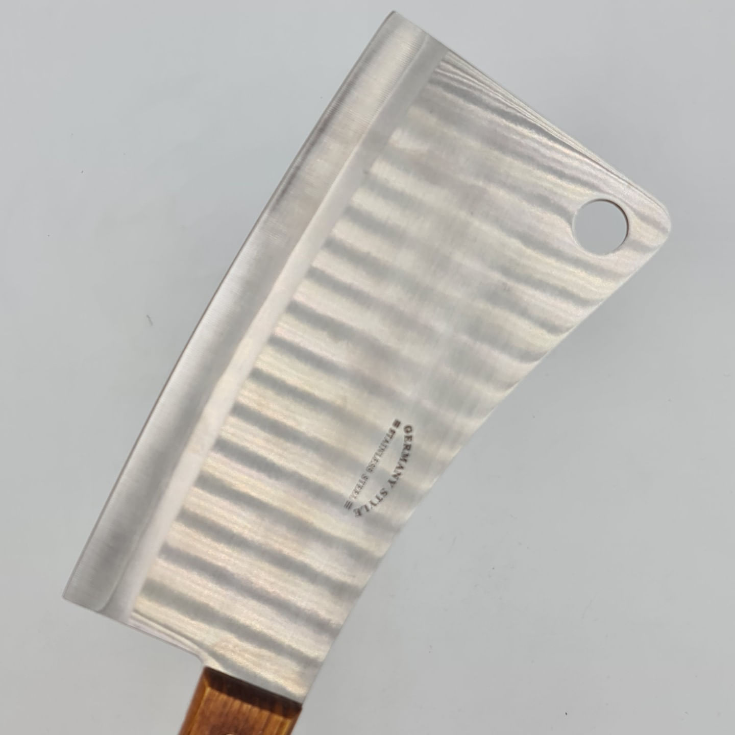 Satar pentru macelarit de bucatarie, otel inoxidabil, 37 cm — imaginea 2