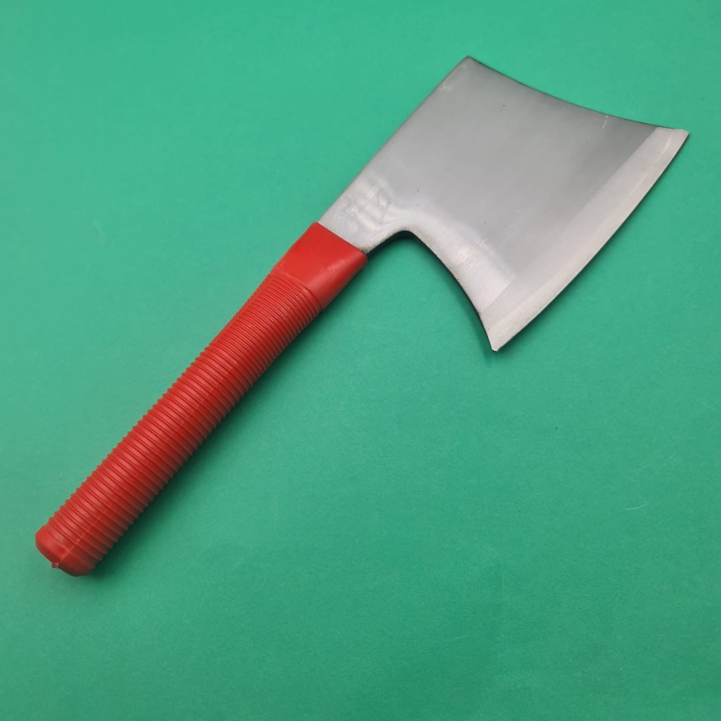 Satar Topor Macelarie Pentru Spart Oase, Maner Cauciucat, 37 cm, Rosu