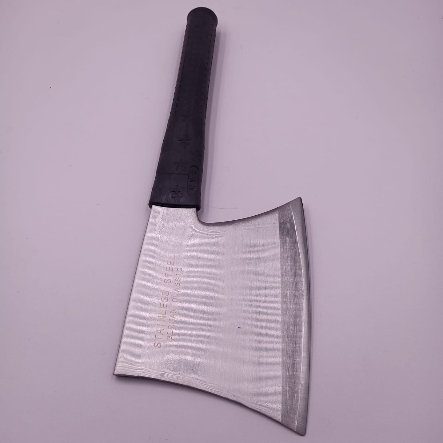 Satar de Bucatarie din Otel Carbon, Maner Cauciucat, 37 cm — imaginea 4
