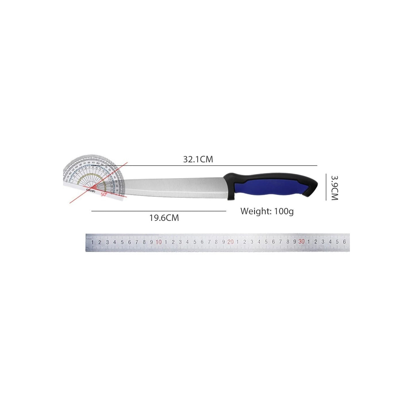 Cutit Otel Inoxidabil Profesional, Maner Anti Alunecare, 32 cm