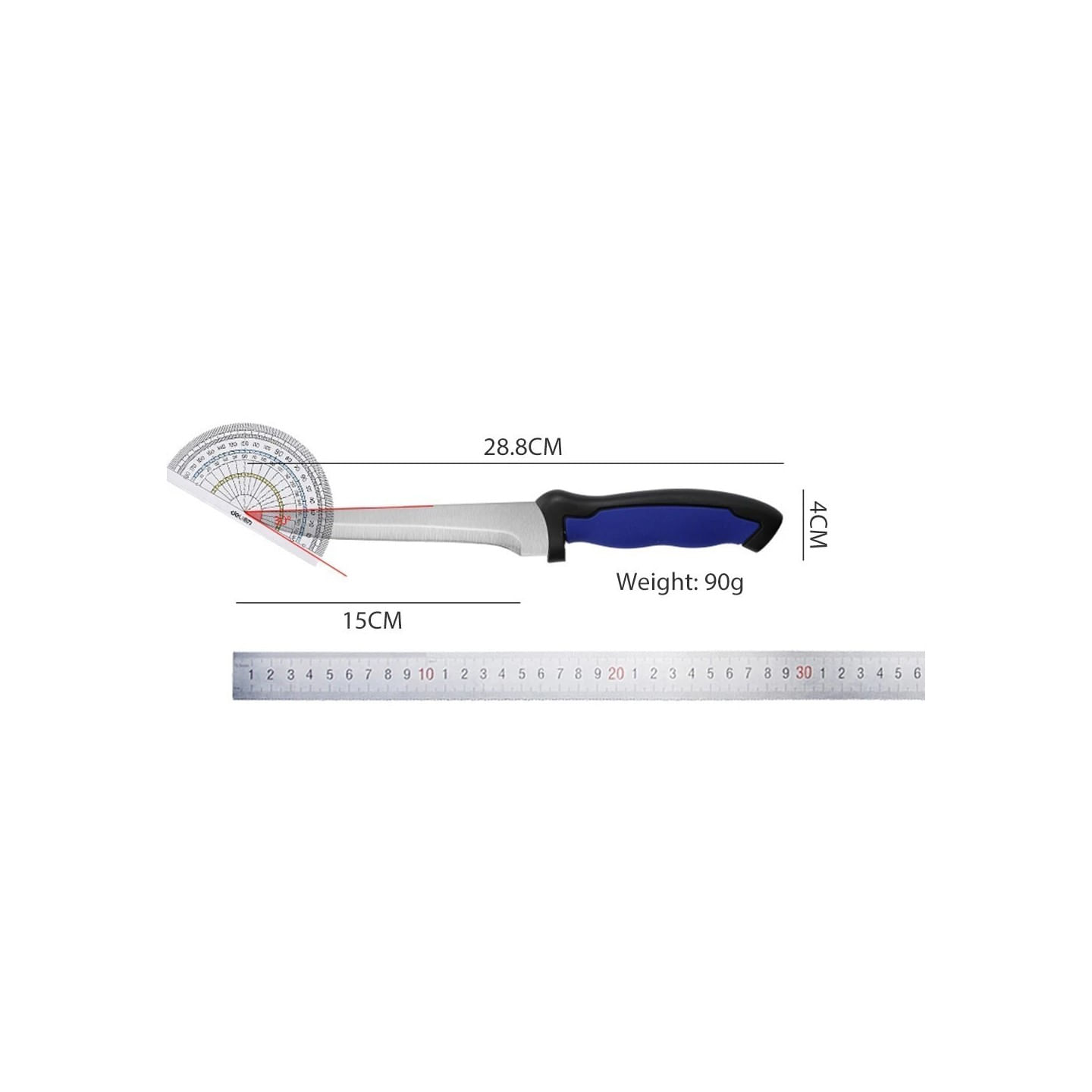Cutit Otel Inoxidabil Profesional, Maner Anti Alunecare, 29 cm — imaginea 2