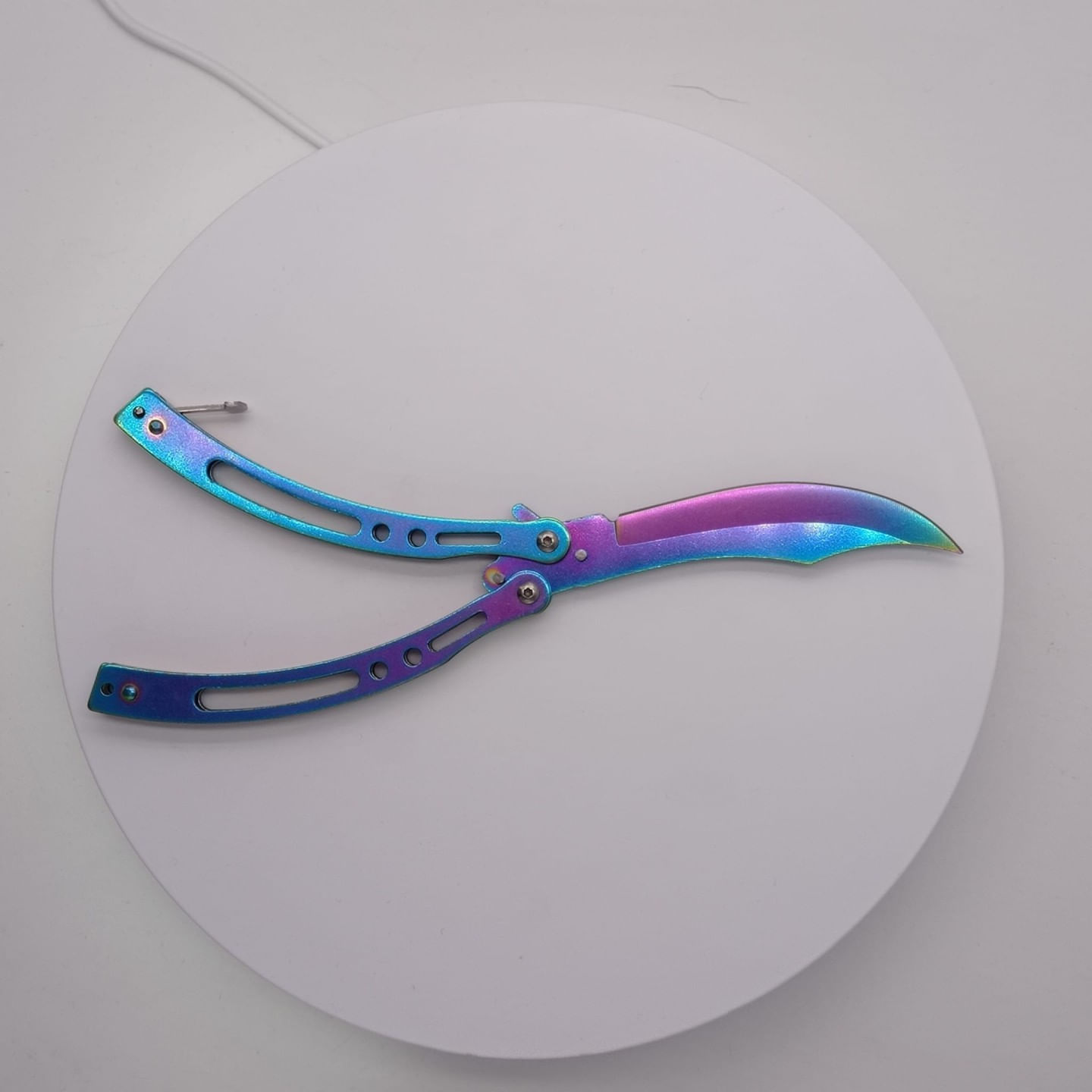 Cutit fluture, Butterfly, model dinamic, curbat, fade, 23 cm - imagine 2