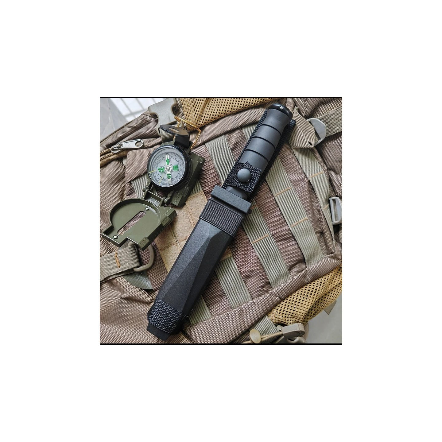 Cutit De Vanatoare, Husa De Plastic Neagra, Prindere Curea, 25.5 cm