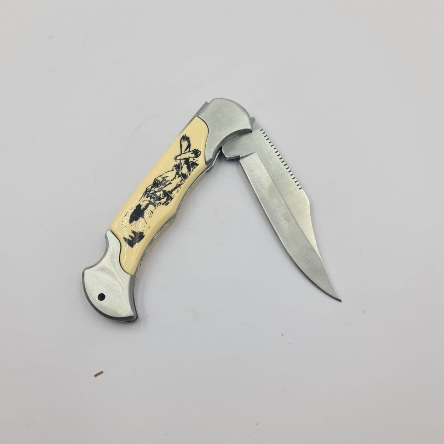Briceag Model Vultur, Deschidere Manuala, Agatatoare, Otel, 19 cm
